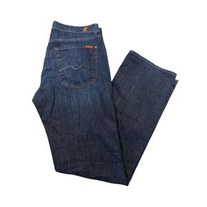 7 For All Mankind Austyn Relaxed Straight Leg Dark Wash Jeans Mens 32